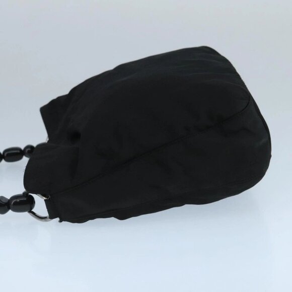 Christian Dior Maris Pearl Hand Bag Leather Black Silver Auth bs20633 - Picture 7 of 16